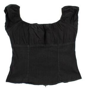 Pinup Girl Clothing PUG Couture Off Shoulder Black Peasant Top Size 3XL